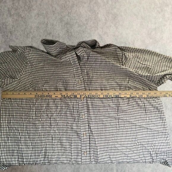 Nic+Zoe Femme Plaid Shirt Womens Sz 2X Black Plaid Button Up Long Sleeve Blouse - Picture 12 of 13